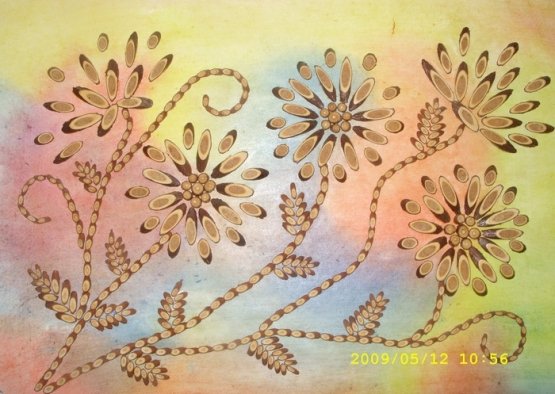 Панно из срезов веток