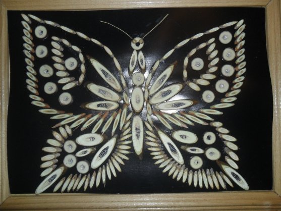 Аппликации из срезов веточек