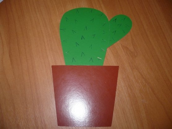 Аппликация Кактус в средней группе