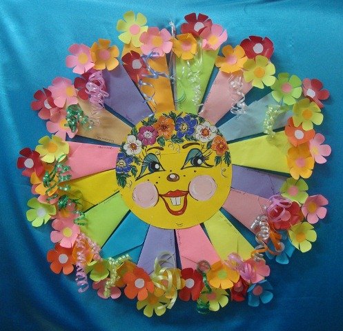 Поделка в садик солнышко