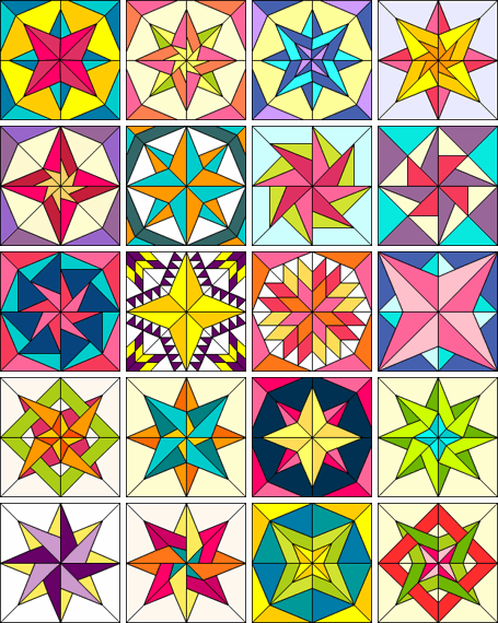 Геометрический орнамент в квадрате