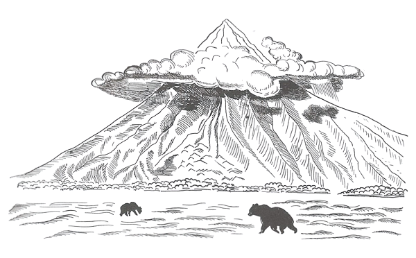 Вулканы Камчатки вектор