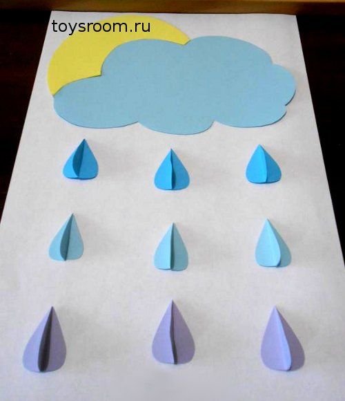 Объемная аппликация капелька