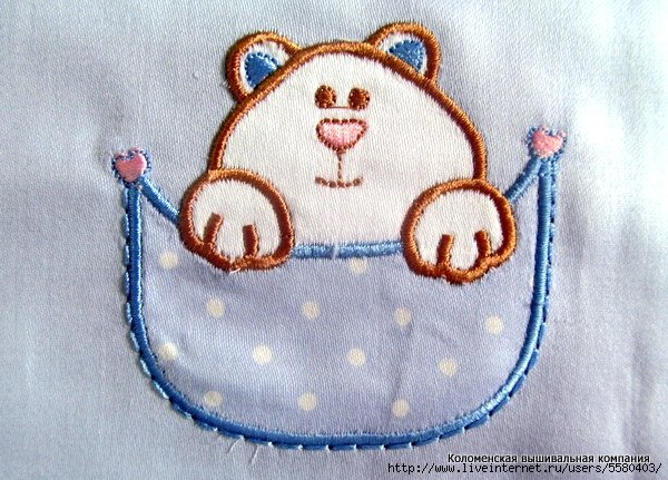 Детская вышивка на ткани