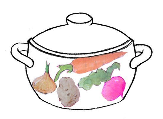 Аппликация кастрюля