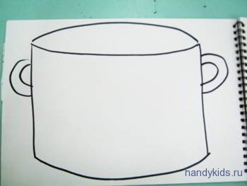 Аппликация кастрюля