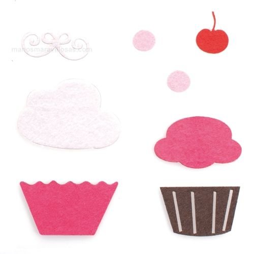 Капкейк из фетра выкройка