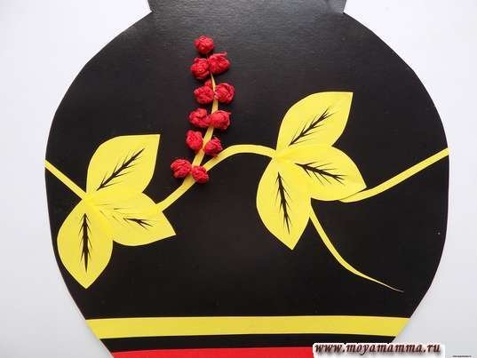 Хохлома аппликация из бумаги
