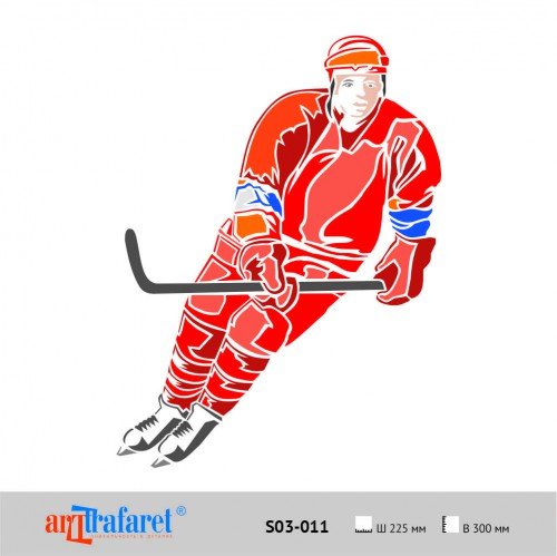 Аппликация хоккеист