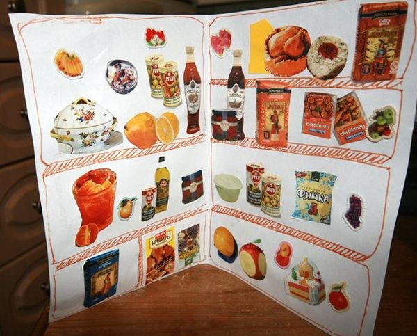 Аппликация холодильник в детском саду