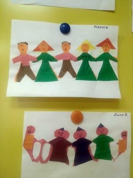 Аппликация хоровод в подготовительной группе