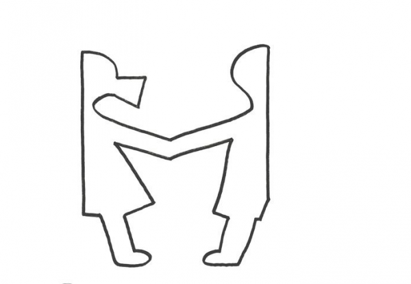 Симметричное вырезание люди