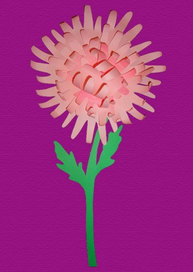Поделка Хризантема из бумаги
