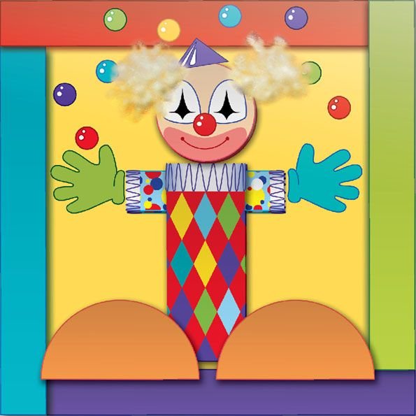 Клоун аппликация для детей