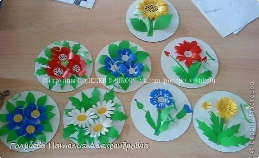 Аппликация Цветочная клумба