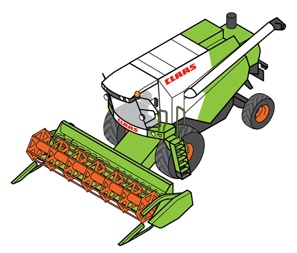Комбайны CLAAS Tucano рисунок