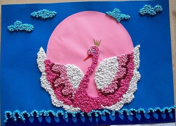 Аппликация из салфеток бумажных