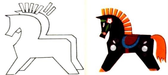 Поделка лошадка из картона