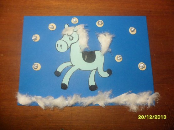 Аппликация лошадка