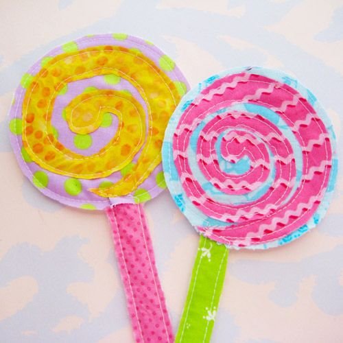 Леденец на палочке из фетра