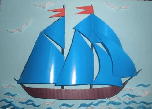 Поделка корабль из бумаги