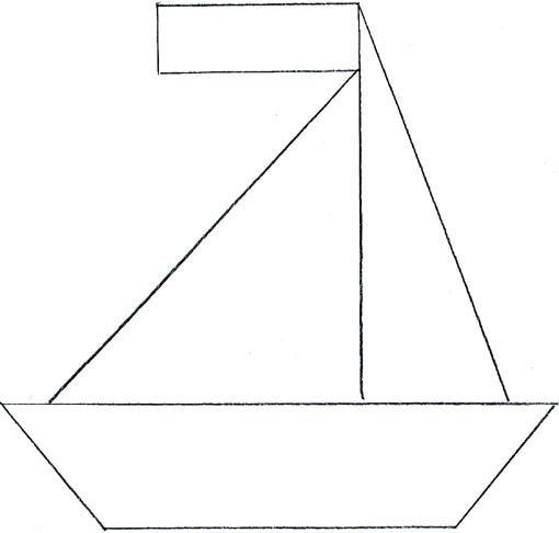 Кораблик из геометрических фигур