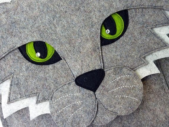 Мордочка котика из фетра