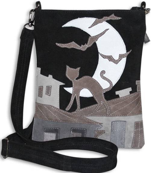 Сумка с аппликацией из кожи