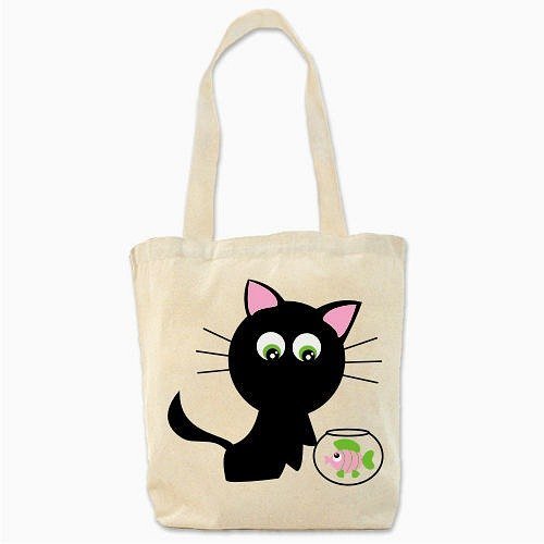 Зеленая сумка с аппликацией кошки