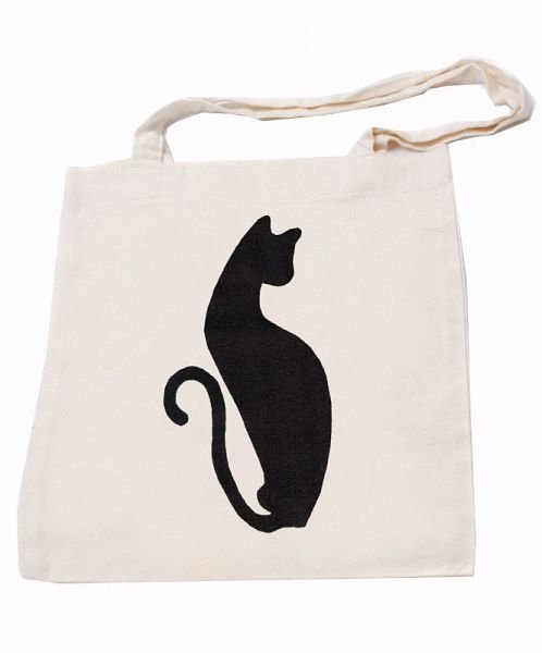 Силуэт кошки на сумку