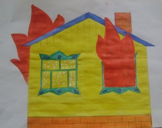 Рисование Кошкин дом старшая группа