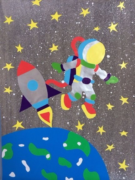 Аппликация на космическую тему