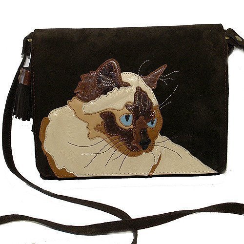 Сумка с аппликацией из кожи