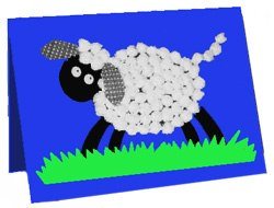 Аппликация коза для детей