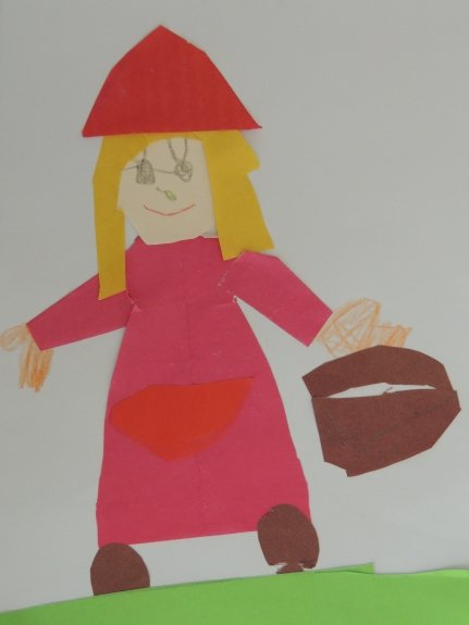 Комарова аппликация красная шапочка