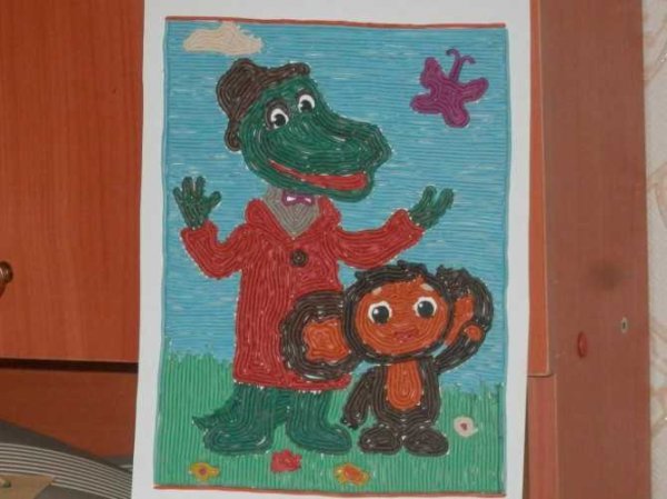 Аппликации крокодил гена и чебурашка (42 фото)