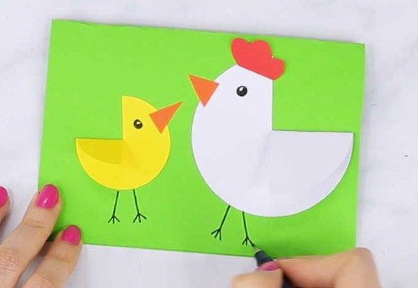 Аппликация курица