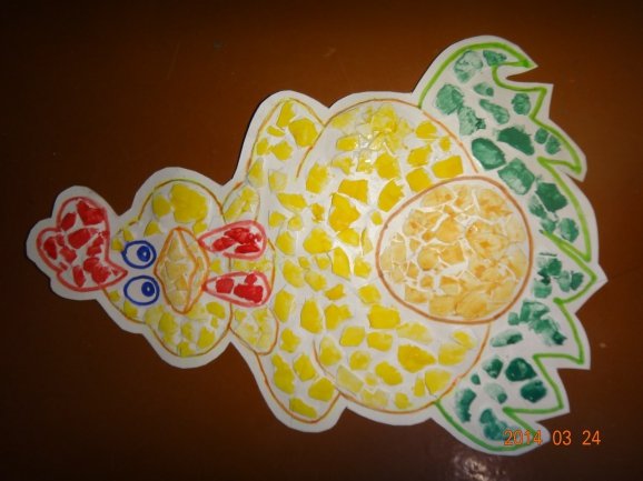 Поделка с детьми Курочка Ряба