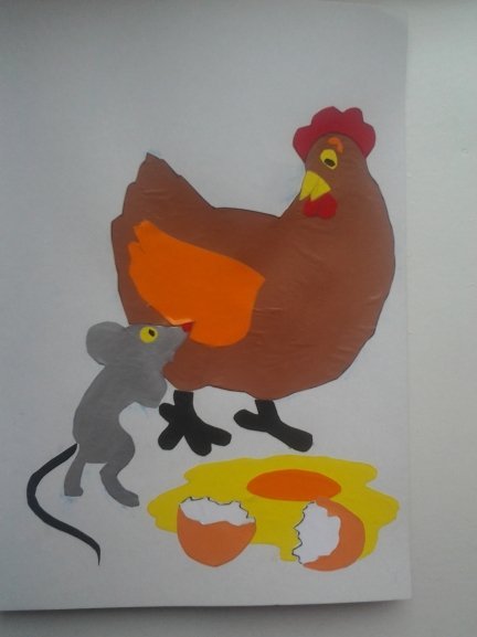 Аппликация Курочка Ряба