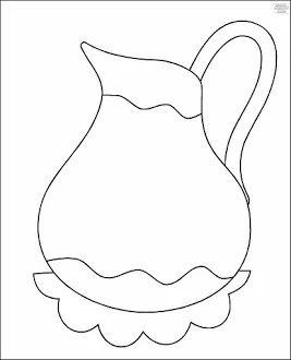 Контур кувшина для аппликации