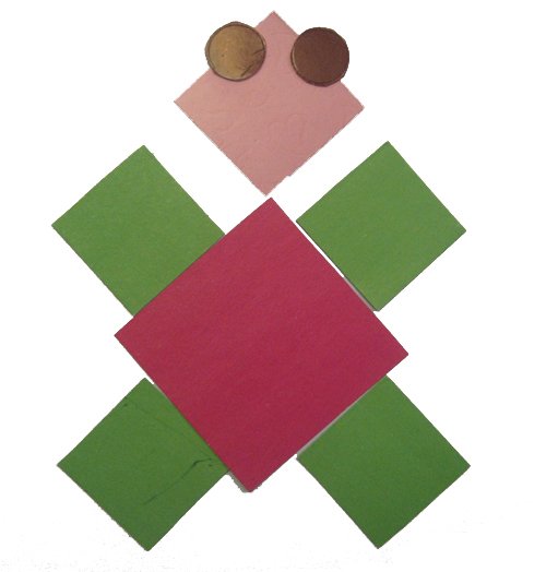 Аппликация квадратиками