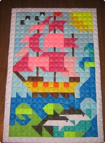 Мозаика из квадратных модулей