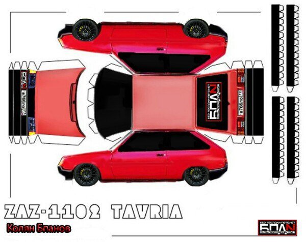 ВАЗ 2108 развертка