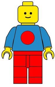 Человечек лего с буквой т