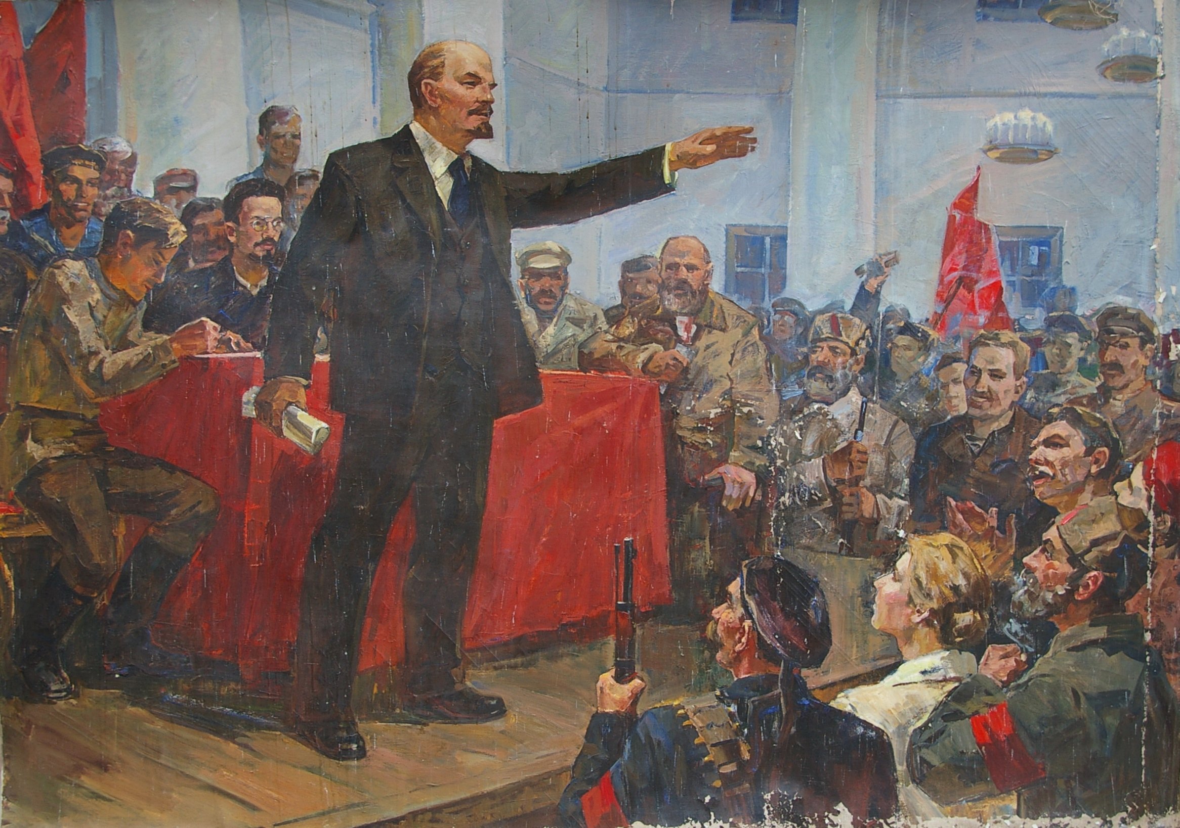 Ленин во время революции. Герасимов Ленин на трибуне.