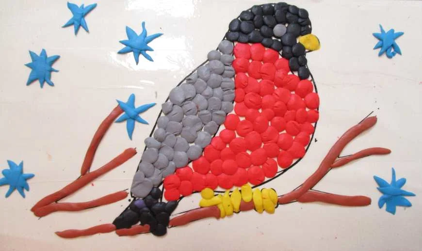 Лепка красивая птичка 2 младшая группа. Пластилинография Снегирь. Пластилинография тема Снегирь для детей 3-4 года. Снегирь пластилинография для детей. Пластилинография для дошкольников.