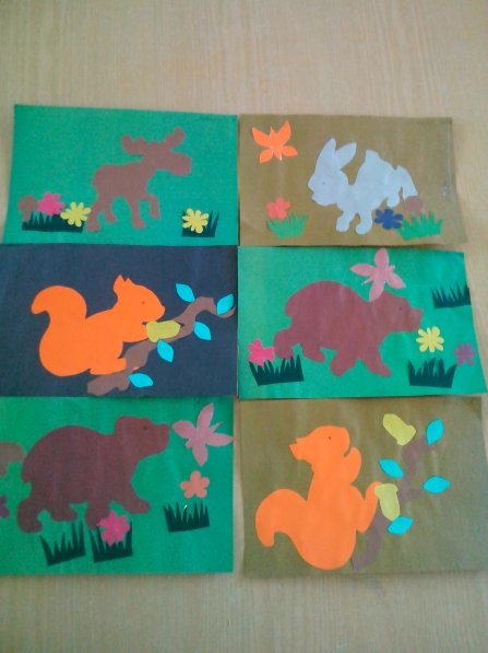 Аппликация в подготовительной группе на тему животные