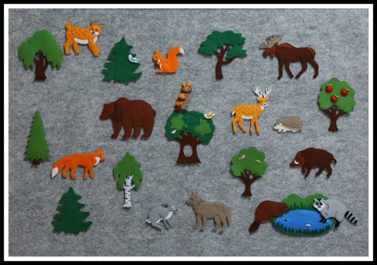Лесные звери старшая группа. Аппликация. Лесные звери. Макет леса для детского сада. Аппликация животные леса. Поделка обитатели леса.