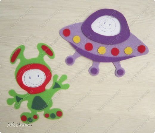 Летающая тарелка из фетра