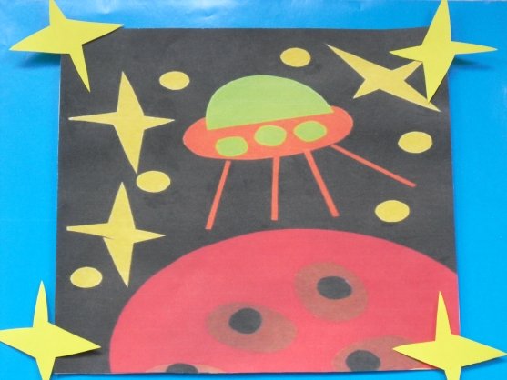 Аппликации на тему космос для детей